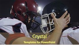  Presentation with american football and helmet on field - Cool new presentation with exretion - american football players having fun backdrop and a violet colored foreground