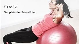  Presentation with exercise kids kid doing fitness - Presentation enhanced with exretion - athletic woman doing exercise background and a  colored foreground