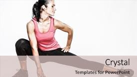  Presentation with exercise kids kid doing fitness - Audience pleasing presentation consisting of exretion - beautiful athlete woman doing fitness backdrop and a  colored foreground