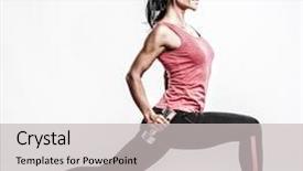  Presentation with exercise kids kid doing fitness - Presentation featuring exretion - beautiful woman doing fitness exercise background and a  colored foreground