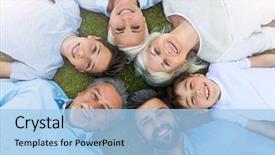  Presentation with outdoors - Audience pleasing PPT theme consisting of extend - family outdoors backdrop and a light blue colored foreground