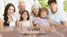  Presentation with garden - Amazing presentation theme having extended families - extendend family sitting in garden backdrop and a coral colored foreground