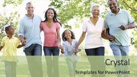 Presentation with park - Cool new theme with extended families - multi generation african american family backdrop and a mint green colored foreground