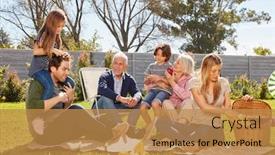  Presentation with extended family - Cool new theme with extended-family-with-children backdrop and a gold colored foreground
