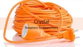  Presentation with cable - PPT layouts enhanced with young couple on running along background and a  colored foreground.