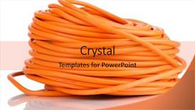  Presentation with history earth globe isolated white - Cool new PPT theme with extension cable isolated on white backdrop and a gold colored foreground