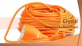  Presentation with monarch butterfly isolated on white - Slide deck enhanced with extension cable isolated on white background and a  colored foreground