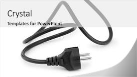  Presentation with electric cable - Beautiful presentation featuring extension cord - black electric cable isolated backdrop and a white colored foreground