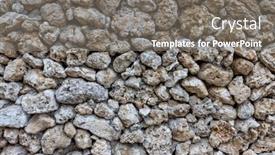  Presentation with coral - Slide deck with exterior-building-wall-made background and a gray colored foreground