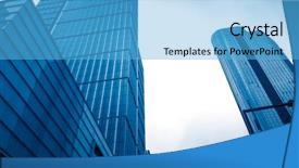  Presentation with modern reflective office buildings - Cool new theme with exterior detail shot blue tone backdrop and a light blue colored foreground