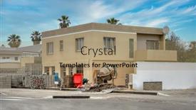  Presentation with contractor - PPT layouts having exterior-home-renovations-contractor-mixing background and a  colored foreground