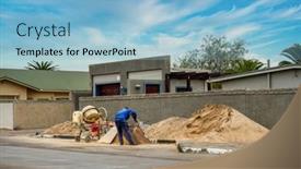  Presentation with contractor - Presentation theme with exterior-home-renovations-contractor-mixing background and a  colored foreground