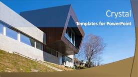  Presentation with villa - Slide deck with exterior-modern-isolated-villa-surrounded background and a teal colored foreground