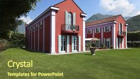  Presentation with villa - Beautiful presentation theme featuring exterior modern style villa surrounded by nature backdrop and a tawny brown colored foreground