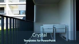  Presentation with condominium - Colorful PPT layouts enhanced with exterior-modern-white-condominium-building backdrop and a ocean colored foreground