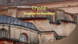  Presentation with city street - Presentation design featuring exterior-of-aged-building background and a tawny brown colored foreground