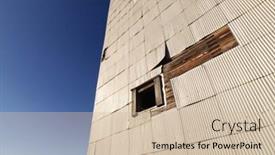  Presentation with agricultural - Presentation design featuring exterior of agricultural building background and a soft green colored foreground