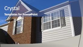  Presentation with vinyl - Cool new slide set with exterior-of-brick-and-vinyl backdrop and a ocean colored foreground