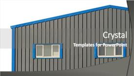  Presentation with commercial - Slides with exterior of commercial warehouse building background and a gray colored foreground