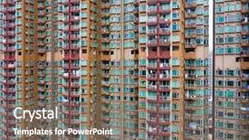  Presentation with facade - Beautiful PPT theme featuring symmetrical - exterior of facade building backdrop and a gray colored foreground