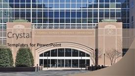  Presentation with building insurance - Theme having exterior-of-federal-deposit-insurance background and a coral colored foreground