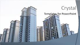  Presentation with high rise building - PPT theme consisting of exterior-of-high-rise-residential background and a white colored foreground