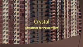  Presentation with rise - Slide deck enhanced with exterior-of-high-rise-residential background and a tawny brown colored foreground