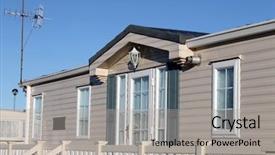  Presentation with caravan - Amazing theme having exterior of luxurious modern caravan backdrop and a light gray colored foreground