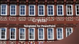  Presentation with historical-building - Theme enhanced with exterior-of-medieval-house background and a tawny brown colored foreground