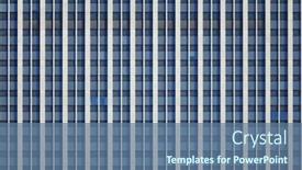  Presentation with modern building - Theme having exterior-of-modern-building background and a ocean colored foreground