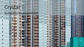  Presentation with building a house - Beautiful presentation theme featuring exterior of public house building backdrop and a  colored foreground