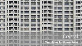  Presentation with facade - PPT layouts featuring exterior-of-the-building-facade background and a gray colored foreground