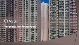  Presentation with building - Presentation design consisting of exterior-of-the-building-wall background and a gray colored foreground