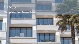  Presentation with five star - PPT theme with exterior-of-the-conteporary-five background and a seafoam green colored foreground