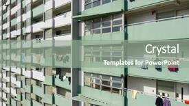  Presentation with house building - Amazing slide set having exterior of the public house backdrop and a gray colored foreground