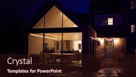  Presentation with kitchen - Beautiful slide deck featuring exterior-view-of-beautiful-kitchen backdrop and a wine colored foreground