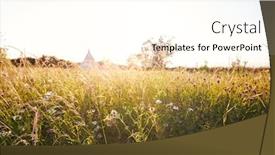  Presentation with teepee - Presentation theme enhanced with exterior view of teepee tent background and a cream colored foreground