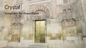  Presentation with cordoba - PPT theme having exterior view of the mosque background and a  colored foreground