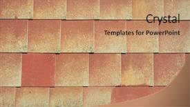  Presentation with tiles - PPT theme enhanced with exterior wooden tiles background and a coral colored foreground