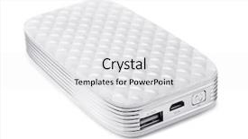  Presentation with battery - Slide deck featuring external battery pack isolated background and a white colored foreground