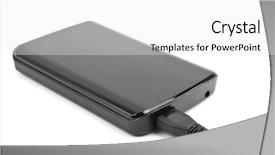  Presentation with hard disk drive - PPT layouts having external hard drive background and a white colored foreground