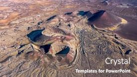  Presentation with lava - Presentation with extinct-volcano-crater background and a gray colored foreground