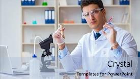  Presentation with bone - Cool new theme with paleontologist looking at extinct animal backdrop and a light blue colored foreground