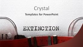  Presentation with extinction - Presentation theme featuring extinction-word-written background and a white colored foreground