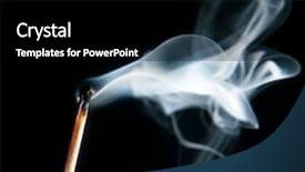  Presentation with smoke - Amazing presentation theme having extinguished the match with smoke backdrop and a black colored foreground