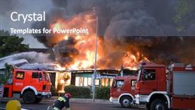  Presentation with love on fire - PPT layouts with extinguishing big fire background and a gray colored foreground