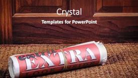  Presentation with newspaper headlines - PPT layouts featuring extra-extra-look-inside-headlines background and a tawny brown colored foreground