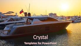  Presentation with rest - Colorful presentation design enhanced with superyacht - extra large luxury yachts rest backdrop and a wine colored foreground