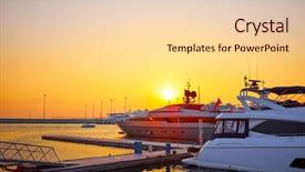  Presentation with rest - Slide set enhanced with superyacht - extra large luxury yachts rest background and a lemonade colored foreground