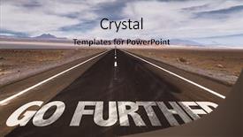  Presentation with extra mile - Slide set enhanced with extra mile - go further written on desert background and a light gray colored foreground